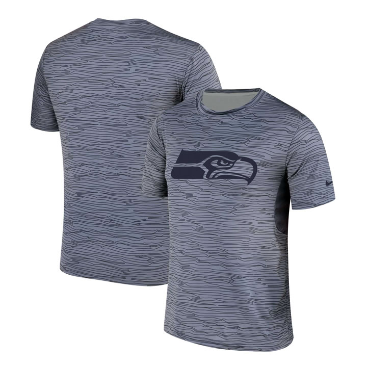 Seattle Seahawks Nike Gray Black Striped Logo Performance T-Shirt,We sell and wholesale Seattle Seahawks Nike Gray Black Striped Logo Performance T-Shirt on line form chian!